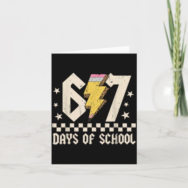 67 Days Of School Meme Slang Abcd Rock Boys Girls  Karte (Vorderseite)