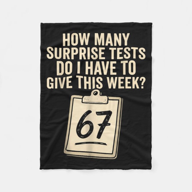 67 Days Of School Teacher 67 Shirt 67 Teacher  Fleecedecke (Vorderseite)