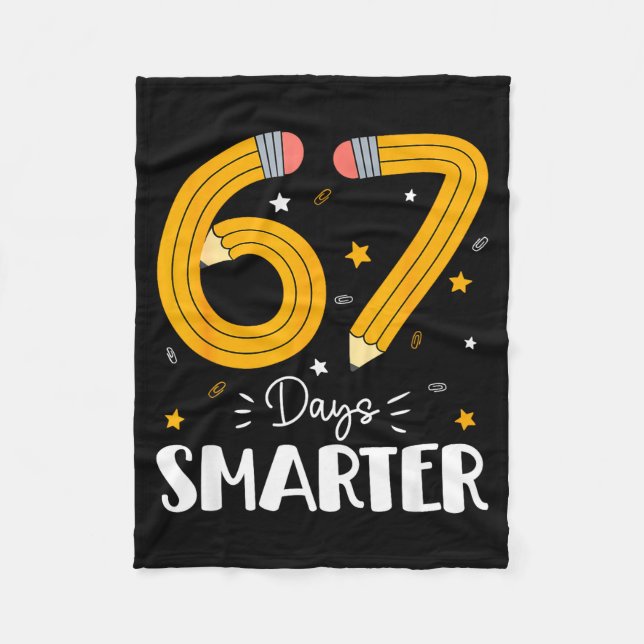 67 Days Smarter Gen Alpha Slang 67 Meme Teachers S Fleecedecke (Vorderseite)