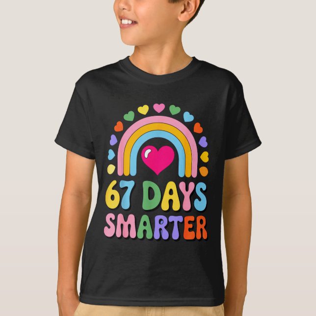 67 Days Smarter Happy Teacher Back To School Celeb T-Shirt (Vorderseite)