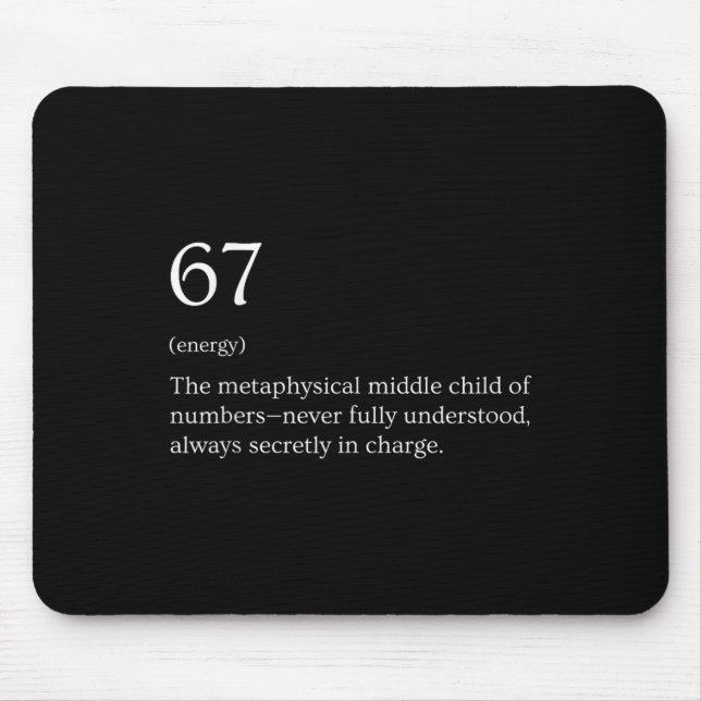67 Definition Meme _2  Mousepad (Vorne)