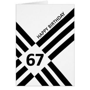67. Diagonal Black Line Design Geburtstag
