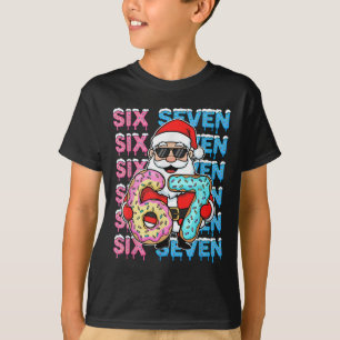 67 Donut Weihnachten Lustig Sechs Sieben Meme Sant T-Shirt