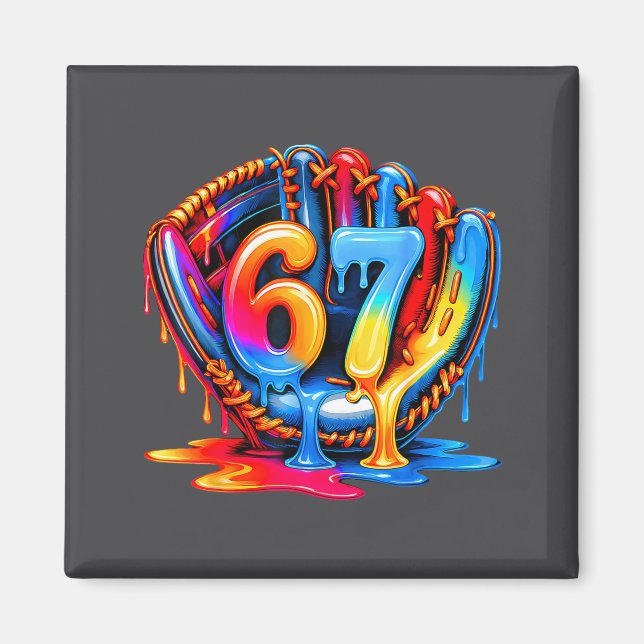 67 Drip Baseball Life Style 101 Apparel Youth Drip Magnet (Vorne)