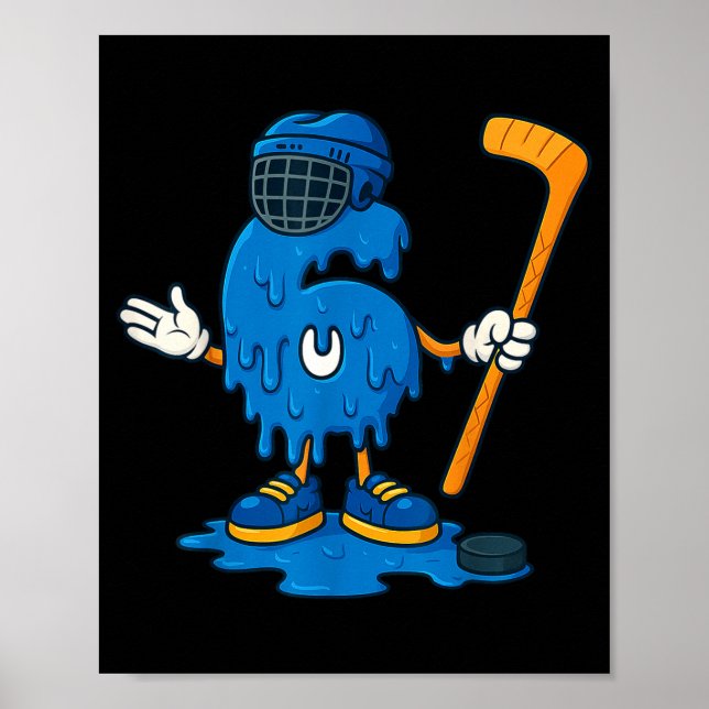67 Drip Eiscreme-Hockeyspieler  Poster (Vorne)