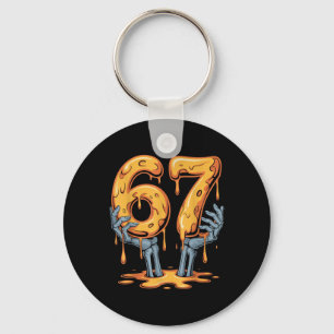 67 Drip Lustiger Skelett Halloween 67 Meme Eiscrem Schlüsselanhänger