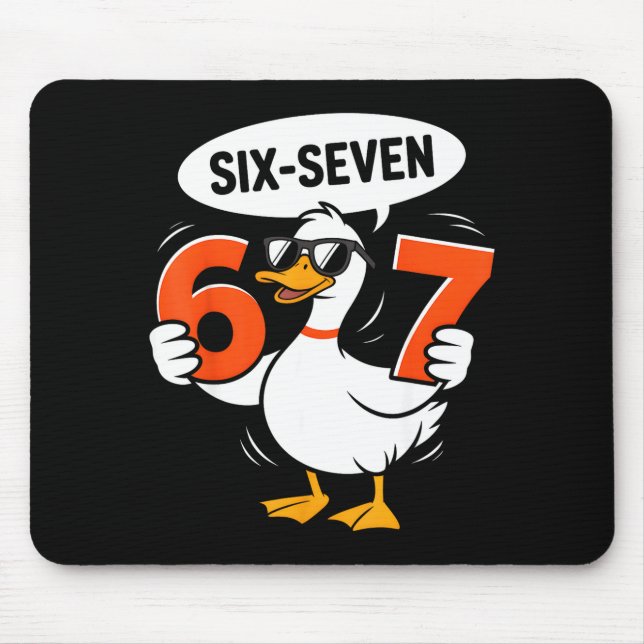 67 Duck Meme Funny Six Seven Gen Alpha Slang Cool  Mousepad (Vorne)