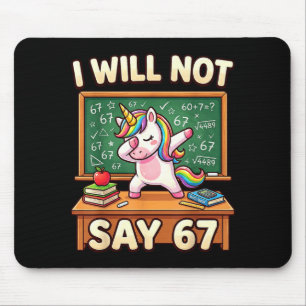 67 Einhorn für Mädchen Sechs Sieben Meme Brainrot  Mousepad