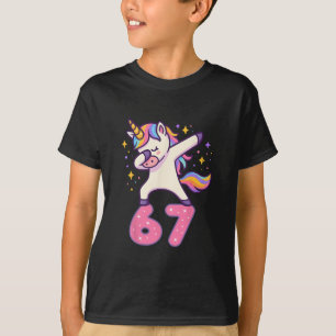 67 Einhorn für Mädchen Sechs Sieben Meme Brainrot T-Shirt