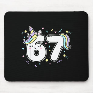 67 Einhorn Six Seven 6-7 Meme Mousepad