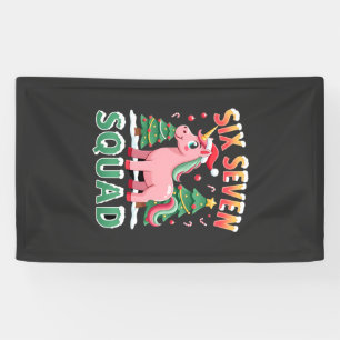 67 Einhorn Weihnachten Dabbing für Mädchen Kinder Banner