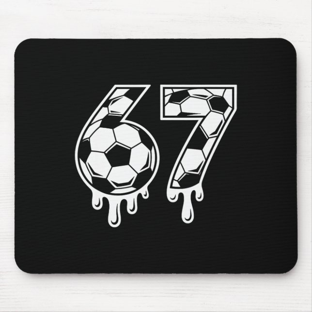 67 Eis-Drip-Fußball Gen Alpha Six Seven Meme  Mousepad (Vorne)