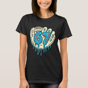 67 Eis-Drip lustig sechs sieben Baseball  T-Shirt