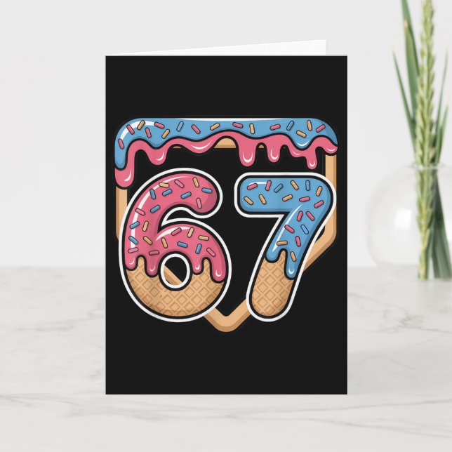67 Eis-Drip-Meme-Baseball  Karte (Vorderseite)
