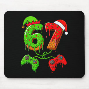 67 Eis-Drip-Meme-Gamer Sechs Sieben Weihnachten B Mousepad