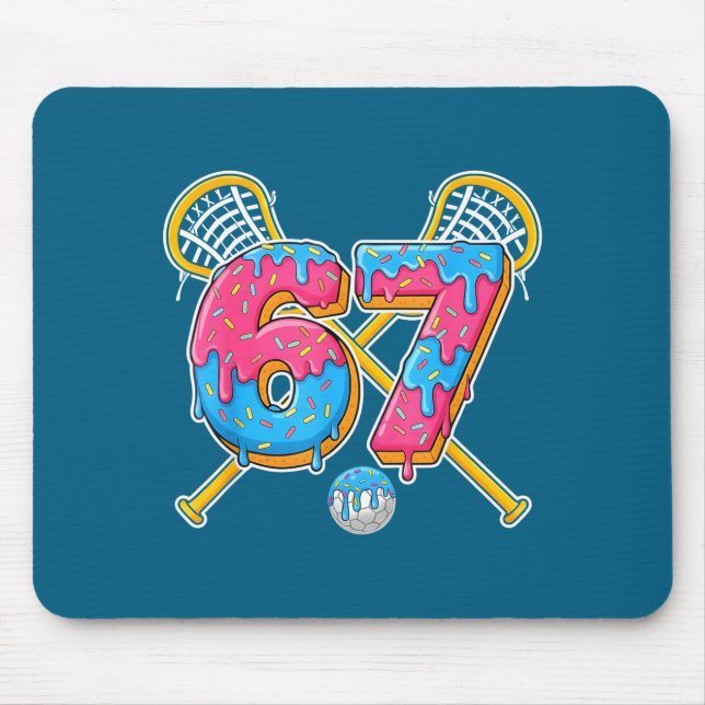 67 Eis-Drip-Meme Gen Alpha-Slang Lacrosse Sr Mousepad (Vorne)