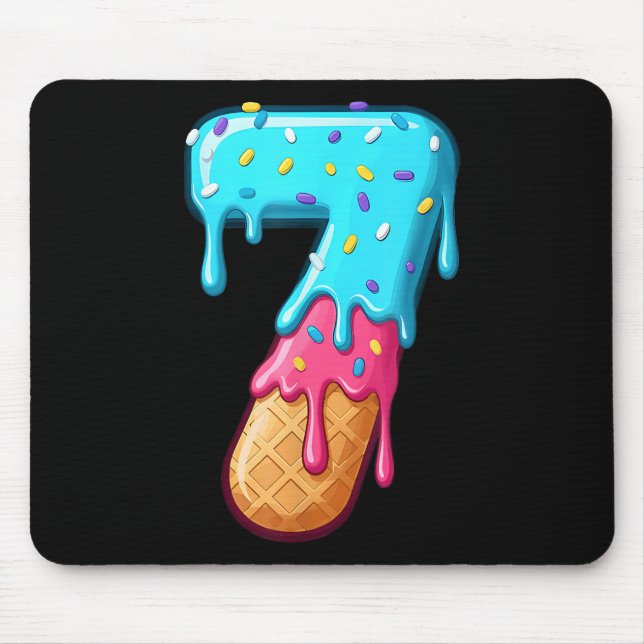 67 Eis-Drip-Meme Lustig 6 7 Halloween-Kostüm Mousepad (Vorne)