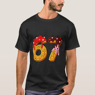 67 Eis-Drip-Meme Lustig Sechs Sieben 67 Valentin T-Shirt