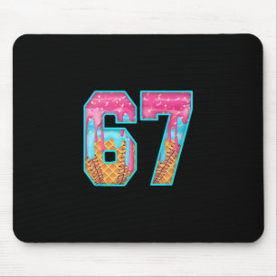 67 Eis-Drip-Meme Lustig Sechs Sieben Lustige Zahl Mousepad