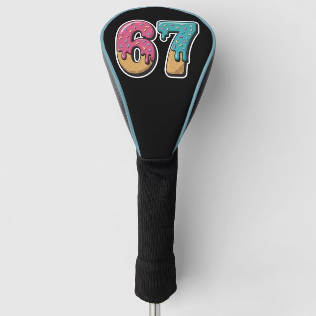 67 Eis-Drip-Meme Lustig Six Seven Gen Alpha  Golf Headcover (Vorderseite)