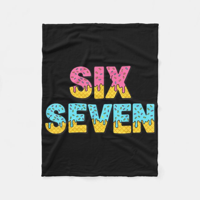 67 Eis-Drip-Meme Lustig Six Seven Gen Alpha S Fleecedecke (Vorderseite)
