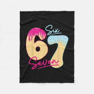 67 Eis-Drip-Meme Lustig Six Seven Gen Alpha S Fleecedecke