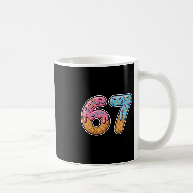 67 Eis-Drip-Meme Lustig Six Seven Gen Alpha S Kaffeetasse (Rechts)