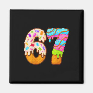 67 Eis-Drip-Meme Lustig Six Seven Gen Alpha S Magnet
