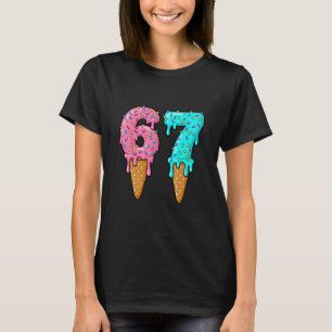67 Eis-Drip-Meme Lustig Six Seven Gen Alpha S T-Shirt