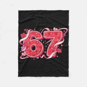 67 Eis-Drip-Meme Lustig Six Seven Valentinstag D Fleecedecke