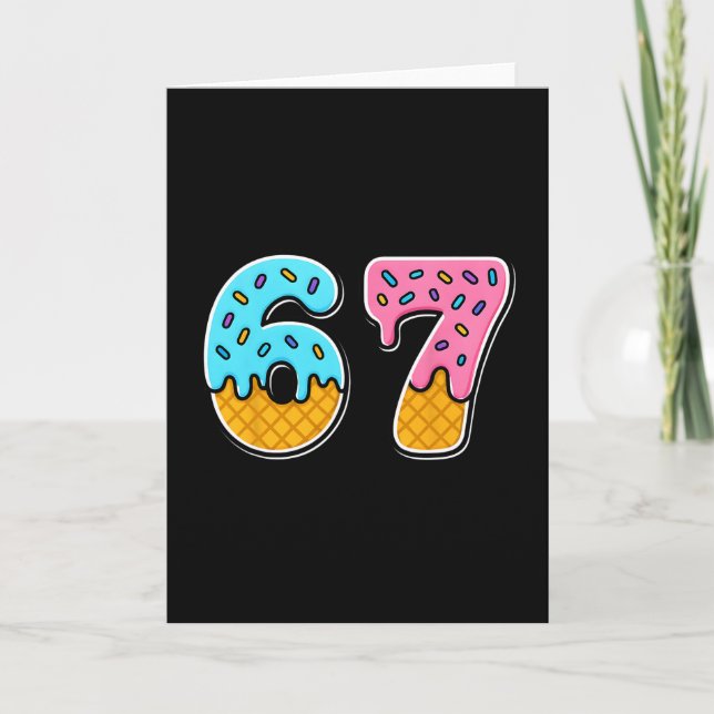 67 Eis-Drip-Meme Lustiges Trend-Meme für Männer W Karte (Vorderseite)