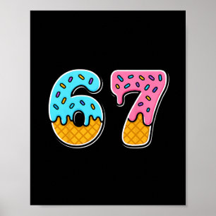 67 Eis-Drip-Meme Lustiges Trend-Meme für Männer W Poster