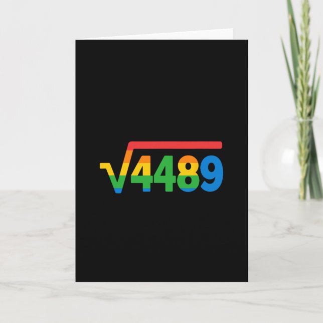 67 Eis-Drip-Meme Quadratwurzel 4489  Karte (Vorderseite)