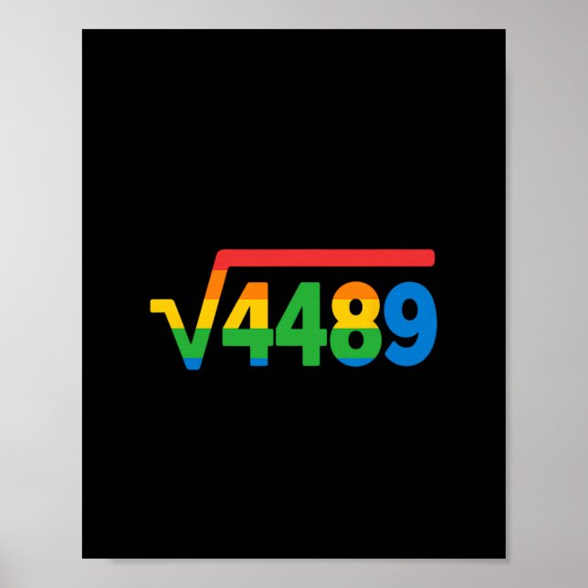 67 Eis-Drip-Meme Quadratwurzel 4489  Poster (Vorne)
