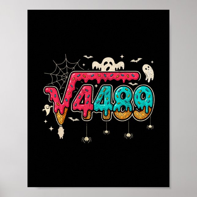 67 Eis-Drip-Meme Quadratwurzel 4489 Slang Math Poster (Vorne)
