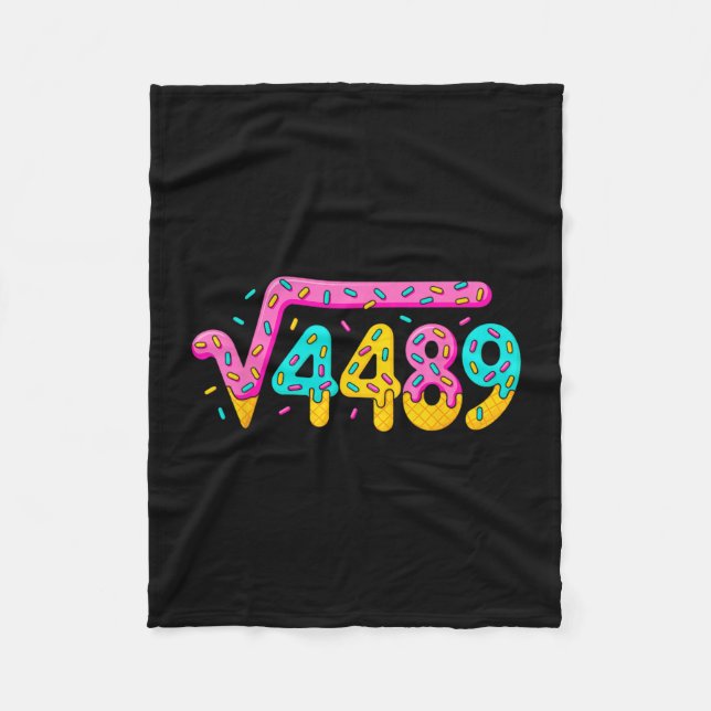 67 Eis-Drip-Meme Quadratwurzel 4489 Slang Mathe Fleecedecke (Vorderseite)