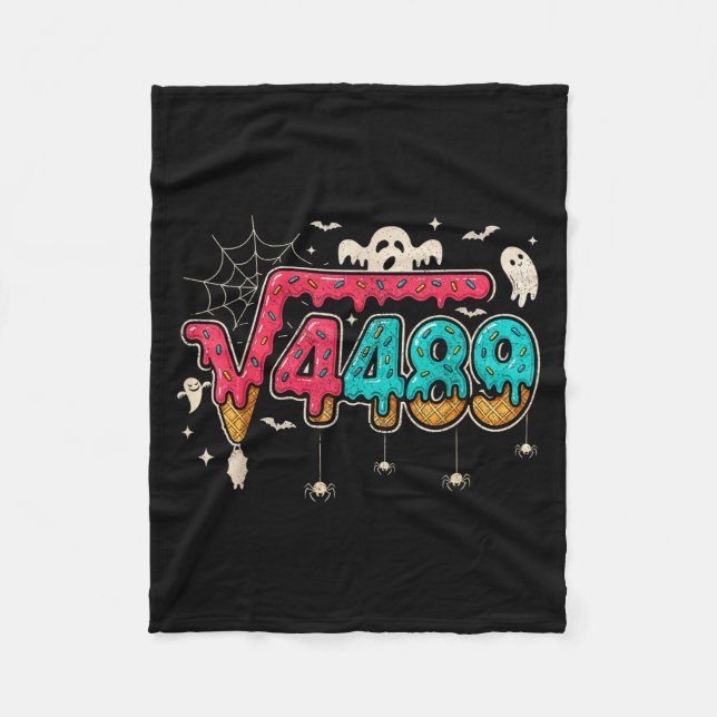 67 Eis-Drip-Meme Quadratwurzel 4489 Slang-Mathe Fleecedecke (Vorderseite)