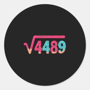 67 Eis-Drip-Meme Quadratwurzel 4489 Slang Mathe Runder Aufkleber