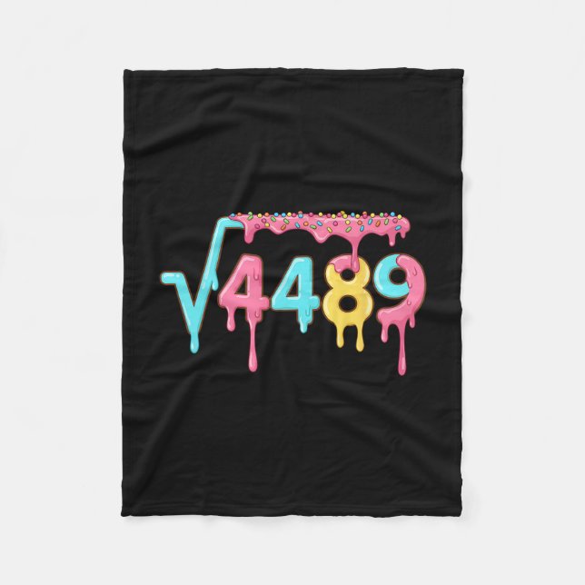 67 Eis-Drip-Meme Quadratwurzel 4489 Slang Mathemat Fleecedecke (Vorderseite)