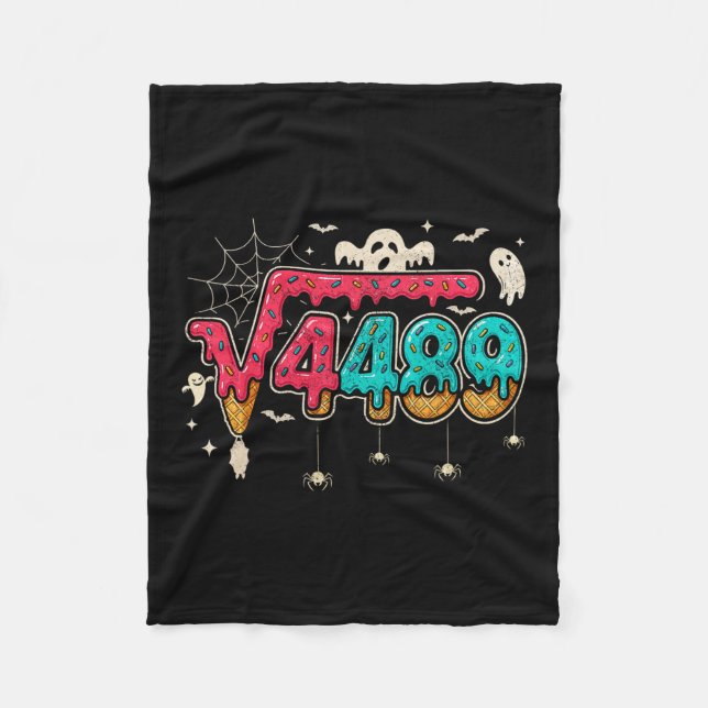 67 Eis-Drip-Meme Quadratwurzel 4489 Slang-Mathemat Fleecedecke (Vorderseite)