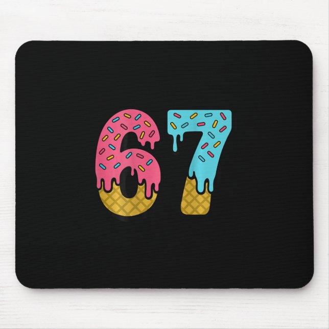 67 Eis-Drip-Meme Six Seven Game Day (auf Ck)  Mousepad (Vorne)