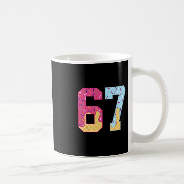 67 Eis-Drip-Meme Six Seven Gen Alpha-Slang 1 Kaffeetasse (Rechts)