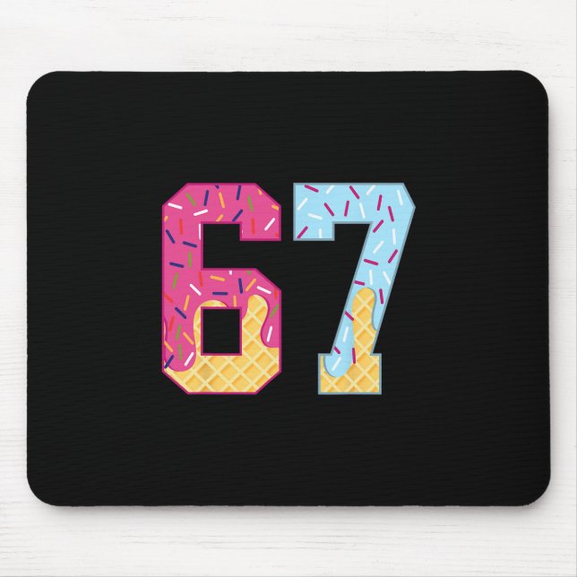 67 Eis-Drip-Meme Six Seven Gen Alpha Slang 1 Mousepad (Vorne)