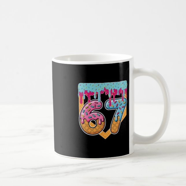 67 Eis-Drip-Meme Six Seven Gen Alpha-Slang  Kaffeetasse (Rechts)