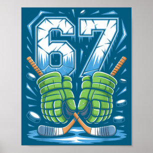 67 Eis-Drip-Meme Six Seven Gen Alpha-Slang Poster