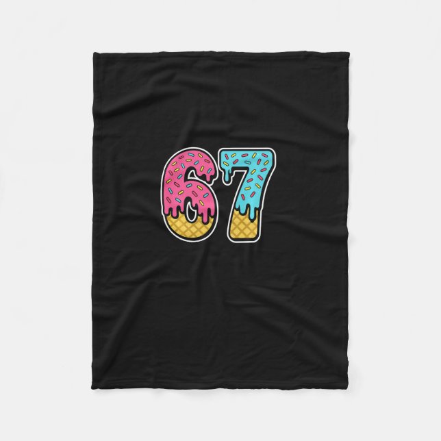 67 Eis-Drip-Meme Six Seven Lustig Gen Alpha D Fleecedecke (Vorderseite)