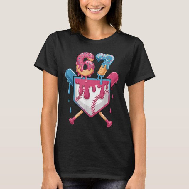 67 Eis-Drip-Meme Six Seven Pride 6 7 Eiscreme T-Shirt (Vorderseite)
