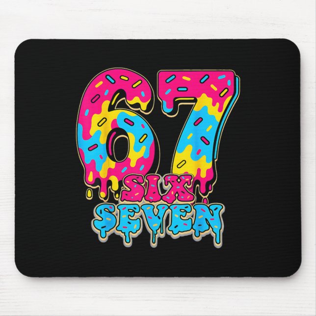 67 Eis-Drip Softll Gen Alpha Slang Six Seven Mousepad (Vorne)