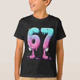 67 Eis-Tropfen (Vorderseite) Six Seven Meme für Ge T-Shirt