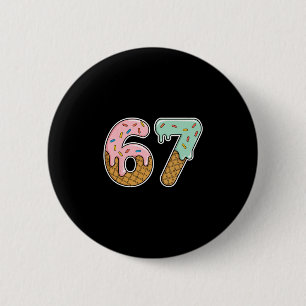 67 Eiscreme 67 Meme Lustig Sechs Sieben Gen Alpha  Button
